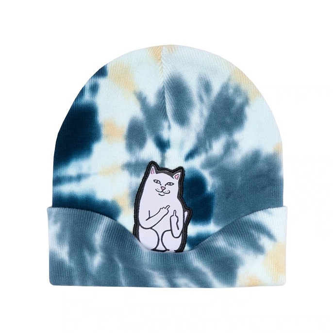 Шапка RIPNDIP Lord Nermal Tie Dye Beanie Navy/Peach