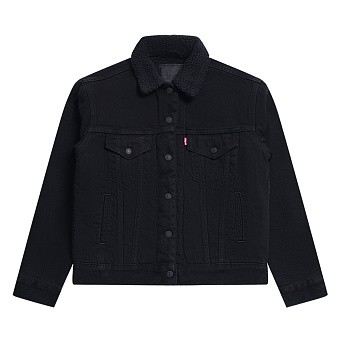 Куртка джинсовая женская Levi's Ex-Boyfriend Sherpa Trucker Jacket Yes Black