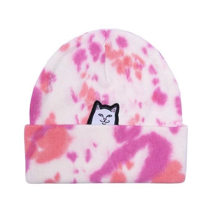 Шапка RIPNDIP Lord Nermal Beanie Pink Tie Dye