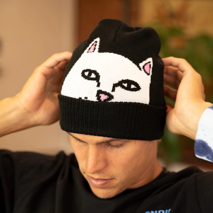 Шапка RIPNDIP Peeking Nermal Beanie Black