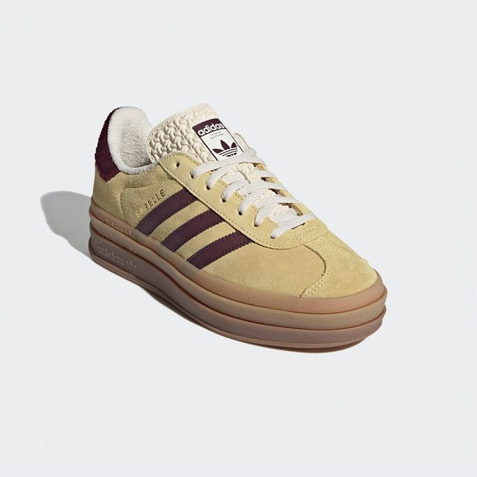 Кроссовки женские adidas Originals Gazelle Bold Almost Yellow/Maroon/Wonder White