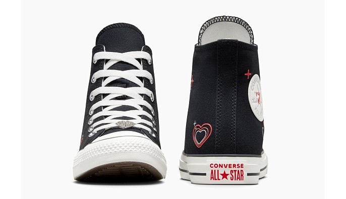 Кеды женские Converse Chuck Taylor All Star Y2K Heart Black/Vintage White