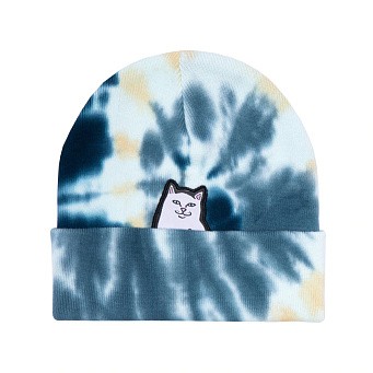 Шапка RIPNDIP Lord Nermal Tie Dye Beanie Navy/Peach