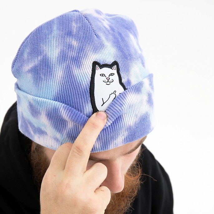 Шапка RIPNDIP Lord Nermal Tie Dye Beanie Periwinkle